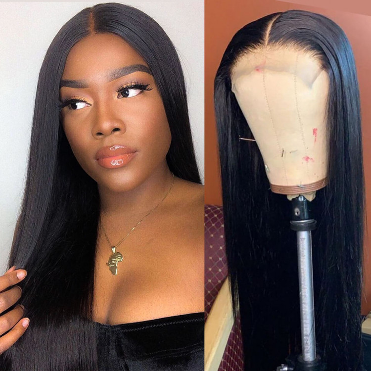 Ali Pearl Straight 4X4 Lace Wigs Made By Hair Bundles With Closure