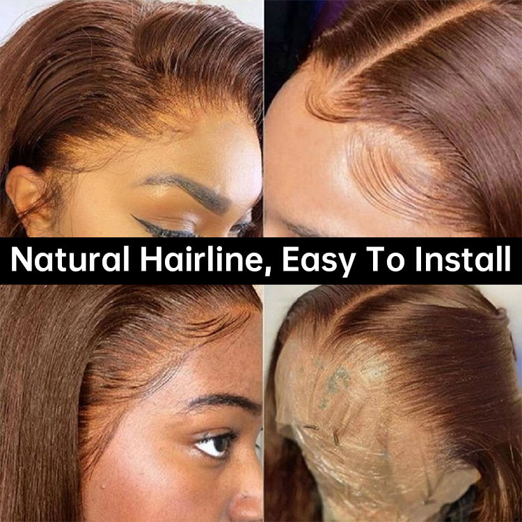 Brown short straight hair shop