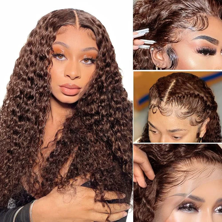 Cheap brown curly wig best sale