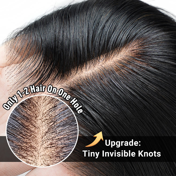 2/4/6 Pcs Human Hair Baby Hair Invisible Hairline, Parallel/edge