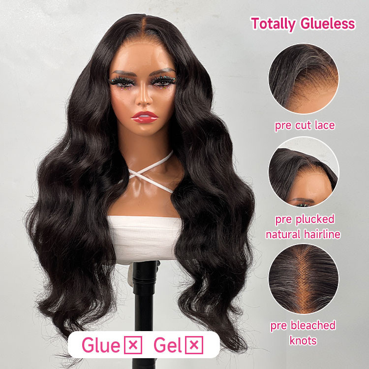 Wear And Go Glueless Wig Pre Cut Lace Glueless Wig Wear And Go 4x4 Closure  Wigs Human Hair 20 Inch Body Wave Lace Front Wigs Human Hair Glueless Wigs  Human Hair Pre