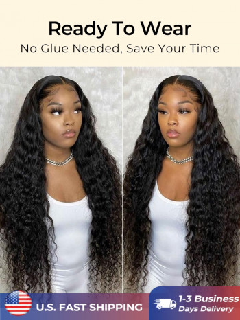 180% Density Alipearl Natural Wave Ready To Go Lace 4x7 Lace Clsoure Deep Wave Wigs