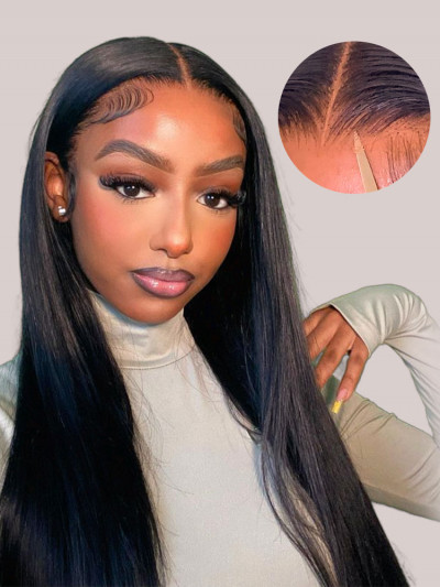 REAL HD Beginner Friendly Alipearl Glueless 5*7 Ready To Go Lace Wigs Silky Straight Pre Bleached Mini Knots