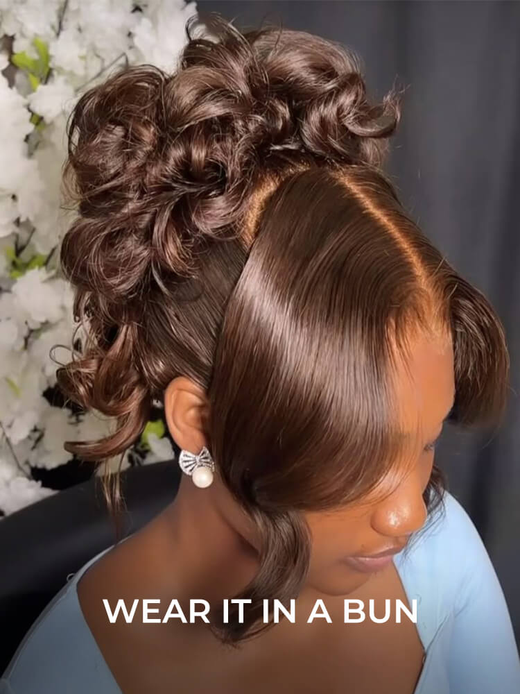 360 lace wig dark brown human hair