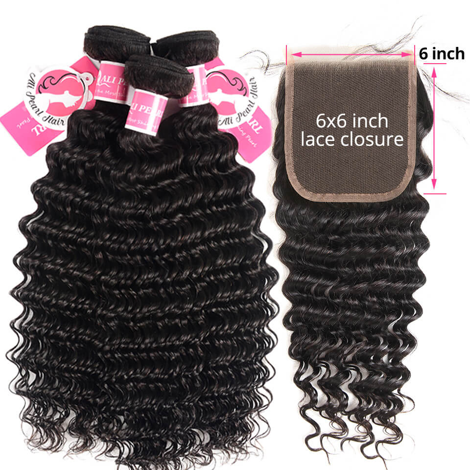 Human Hair Bundles With Closure