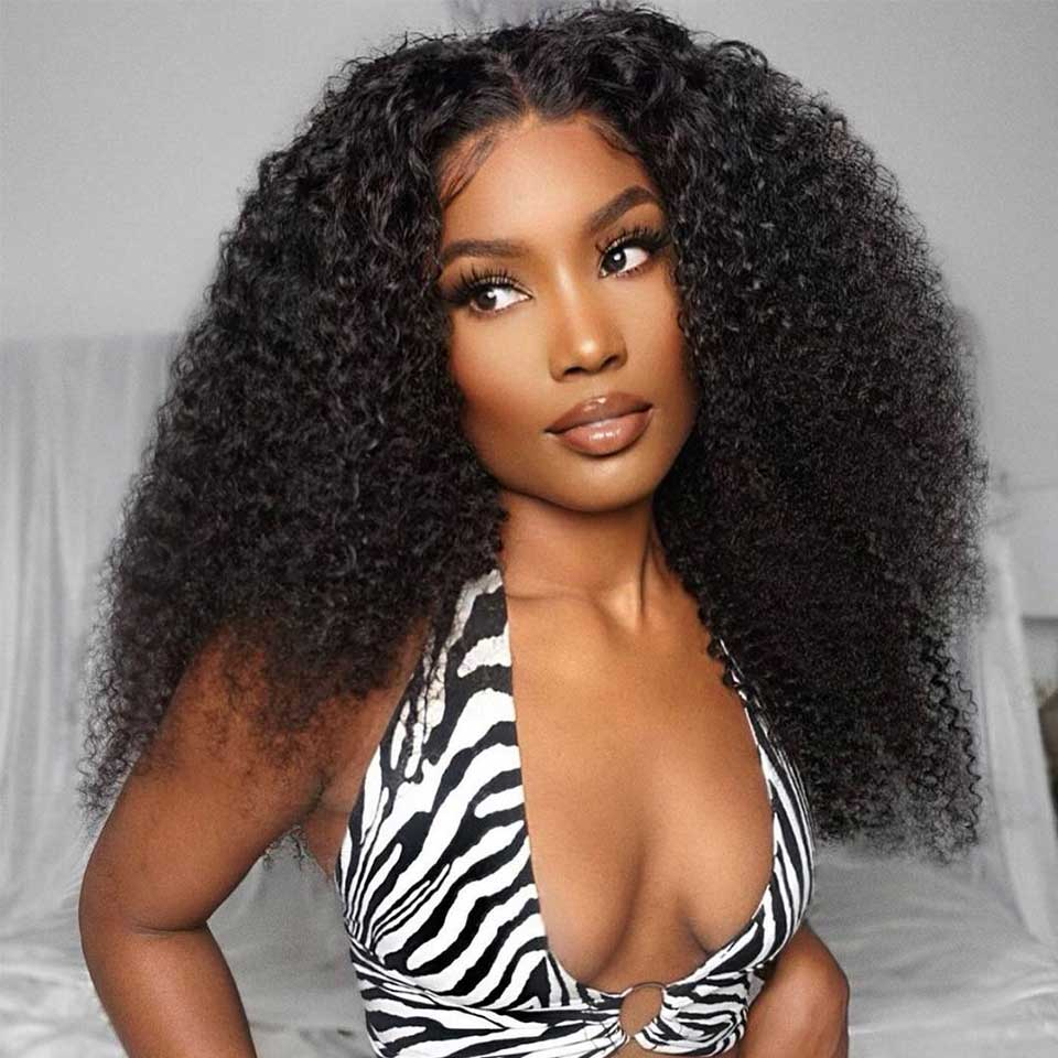 deep curly half wig