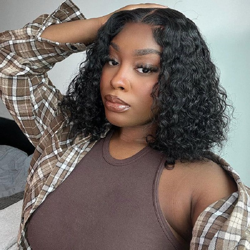Curly 5x7 glueless lace front wig