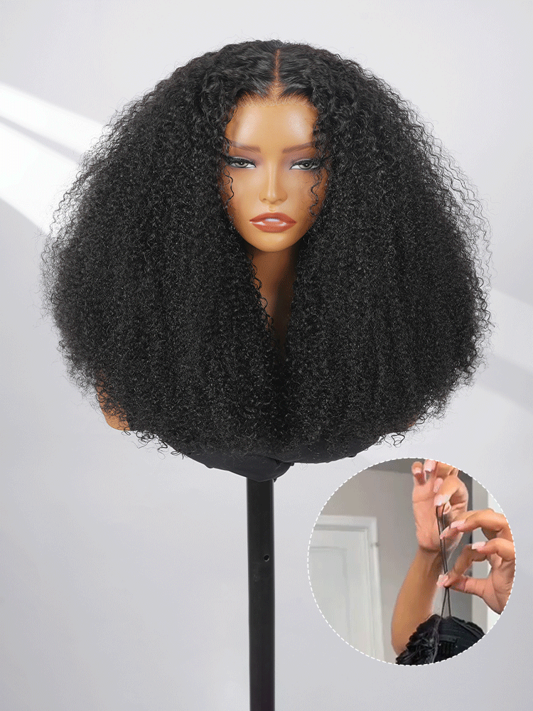 300% Density Bouncy Curly Drawstring 6x8 HD Lace Ready To Go Wig