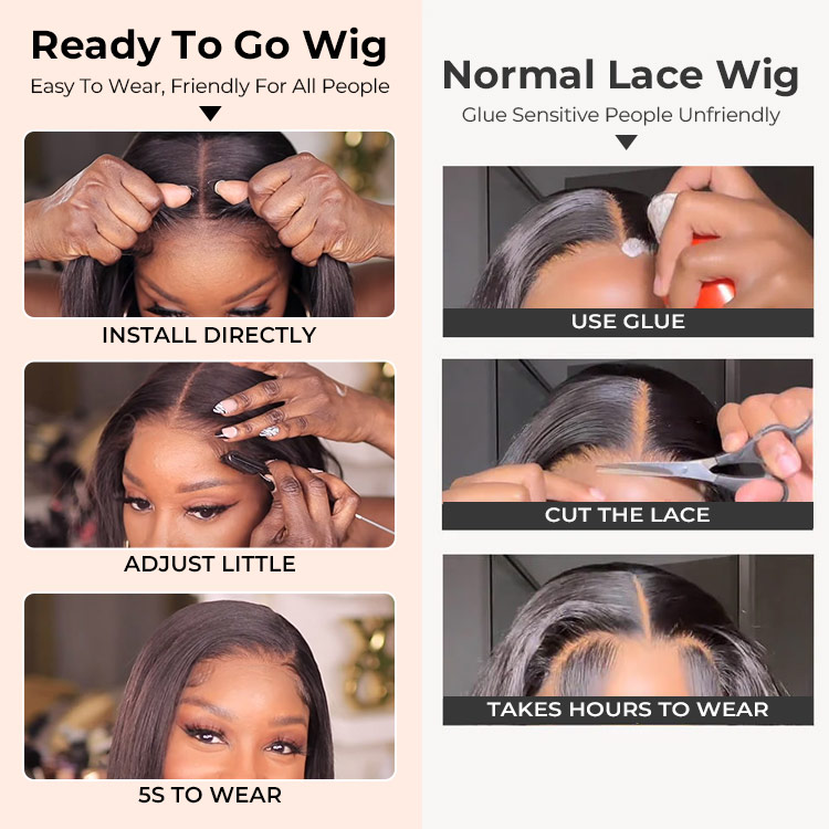 Pre Cut Glueless Wig