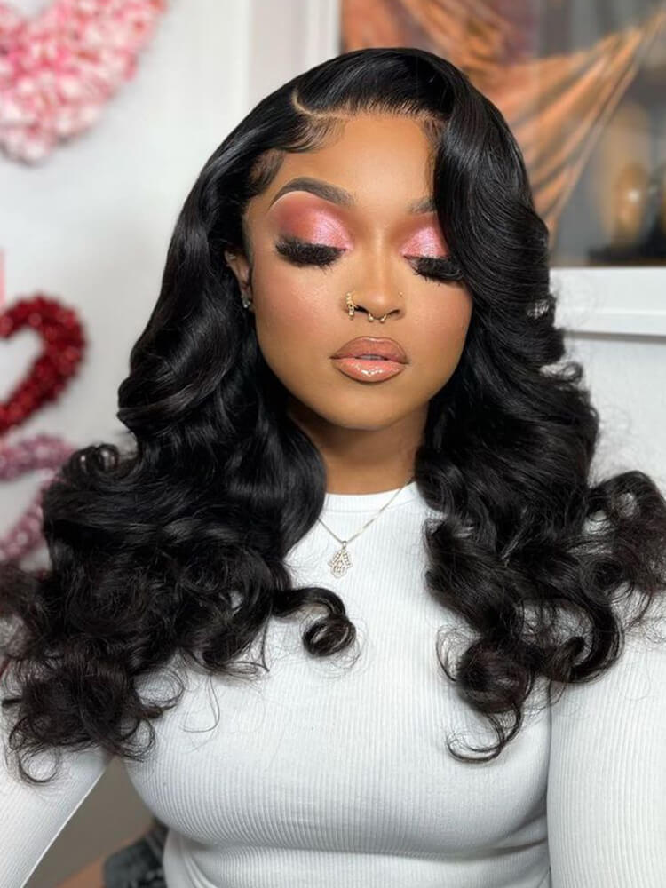 HD Lace Wig Body Wave Human Hair Black