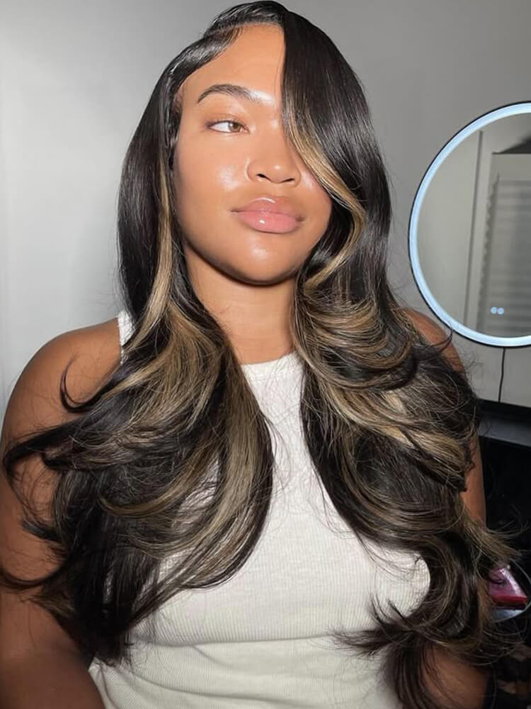 Highlight Kash Doll Curls Layered Cut 