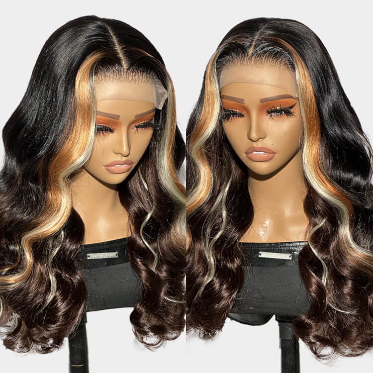 Highlights On Black Hair Wigs