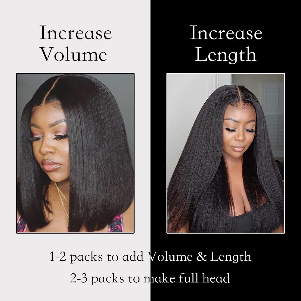 Yaki Straight Human Hair Extensions