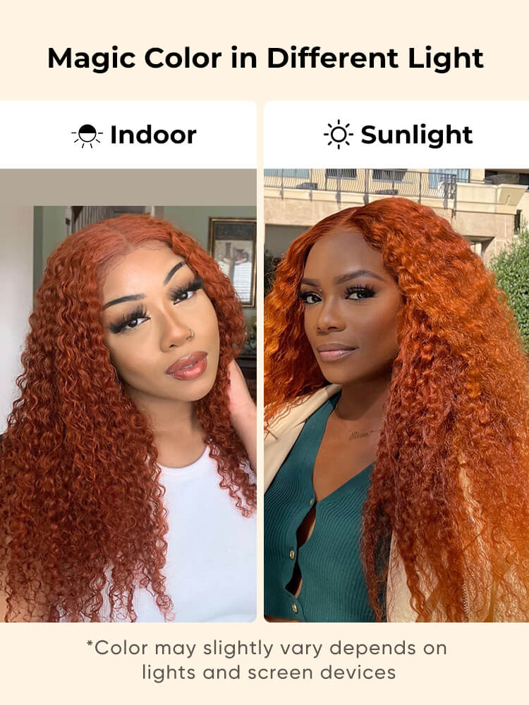Lace Wig Ginger Orange Human Hair