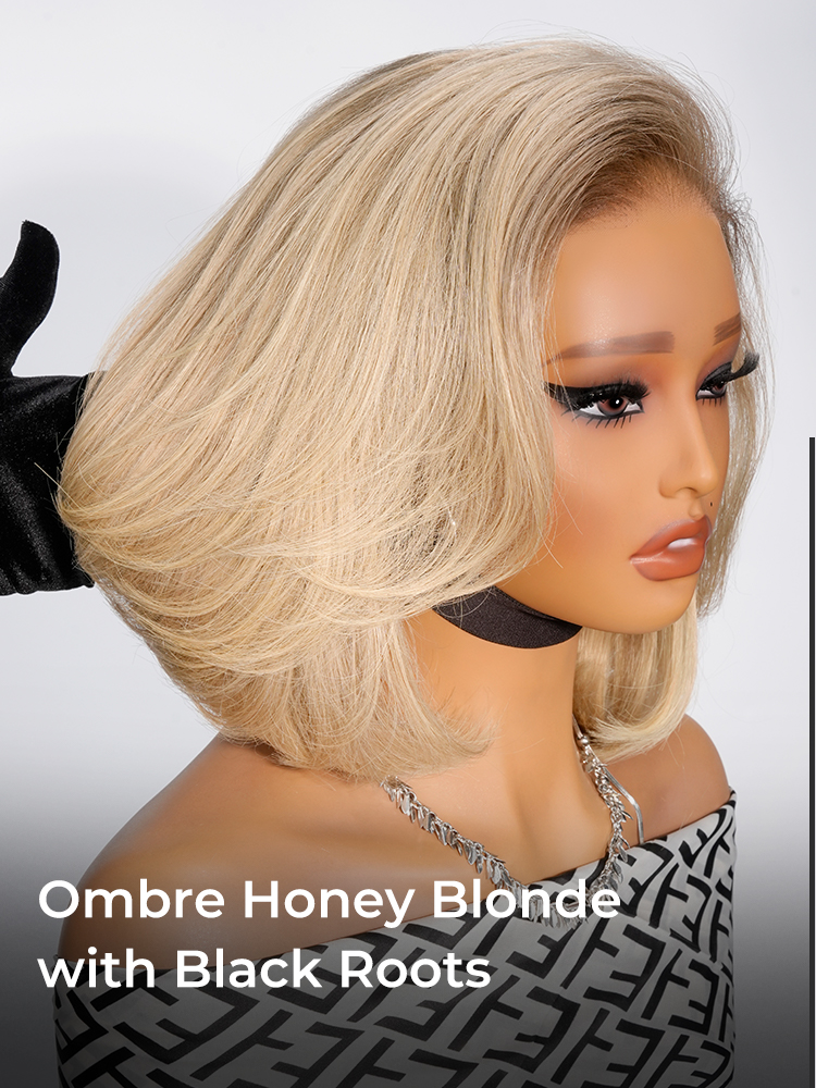 Layered Cut Bob Wig Human Hair