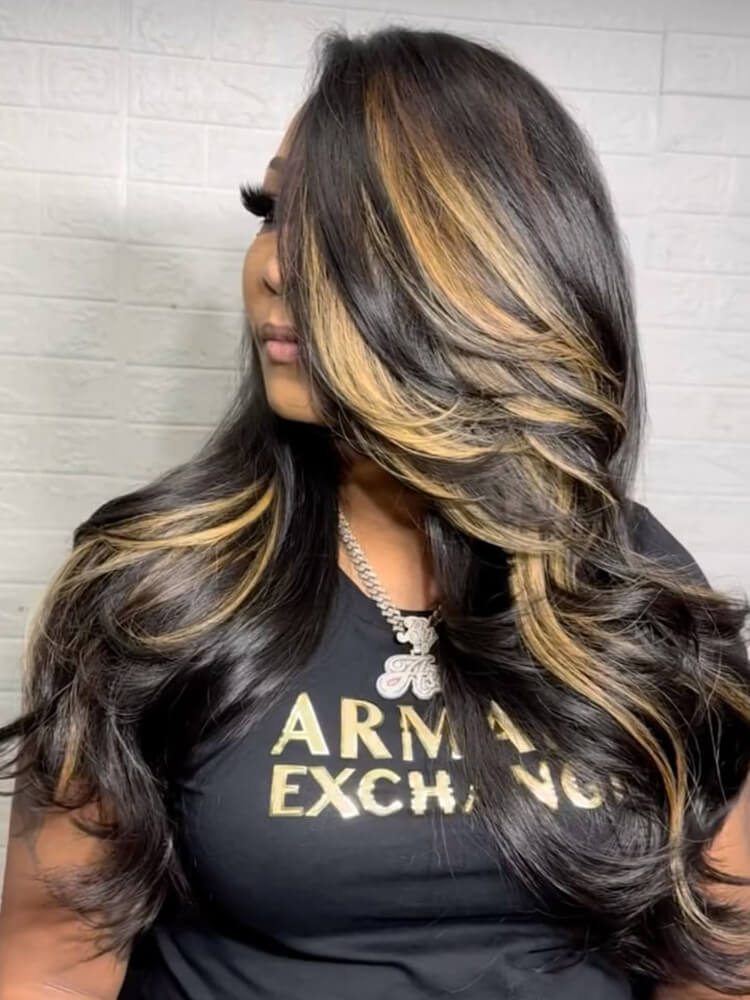Layered Cut Body Wave Lace Front Human Hair Wigs