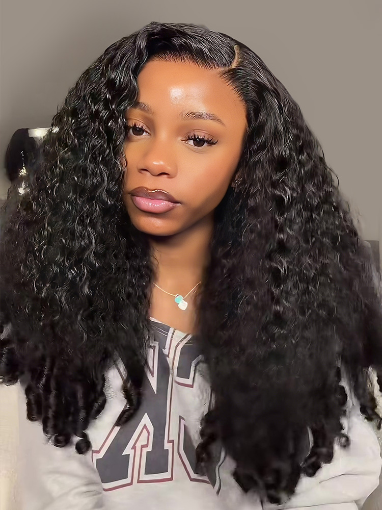 curly wig with spiral ends
