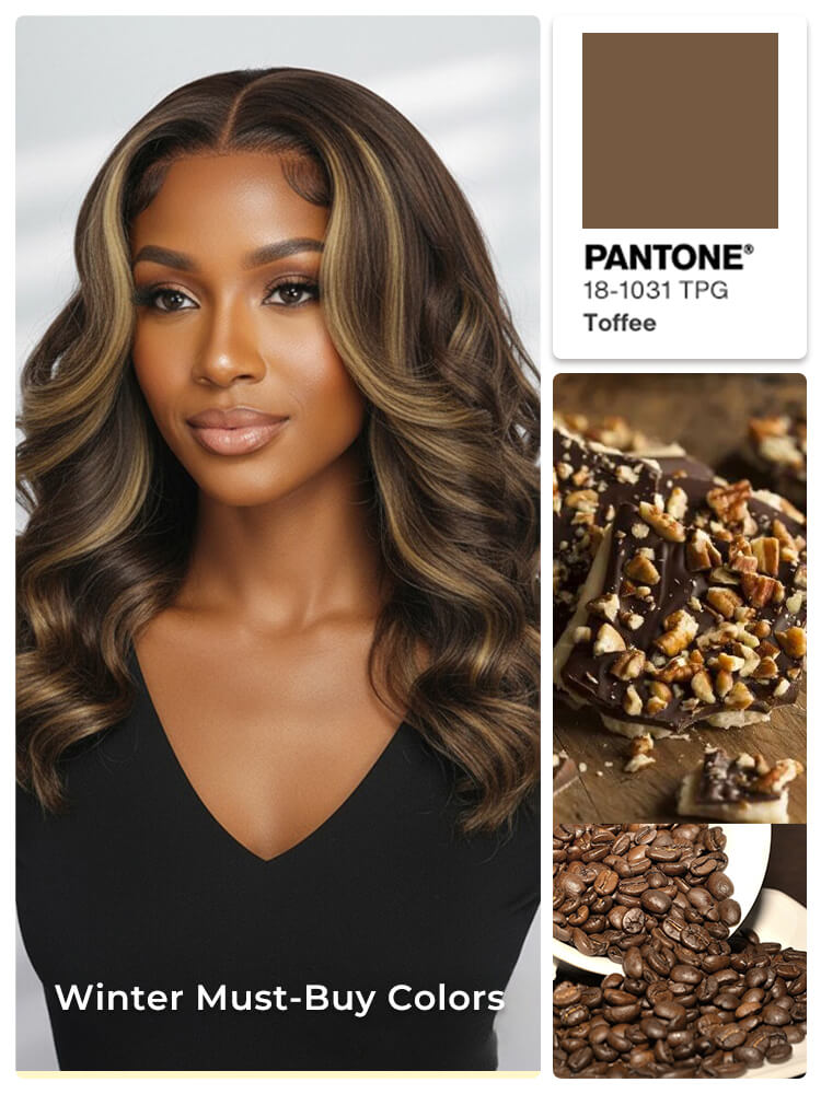 Dual Curl Design-Blonde Highlight 5x7 Glueless Lace Front Wigs