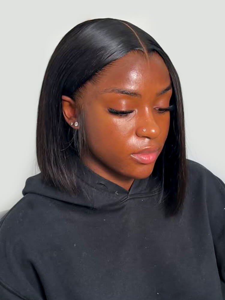 Straight M Shaped Bob Wig