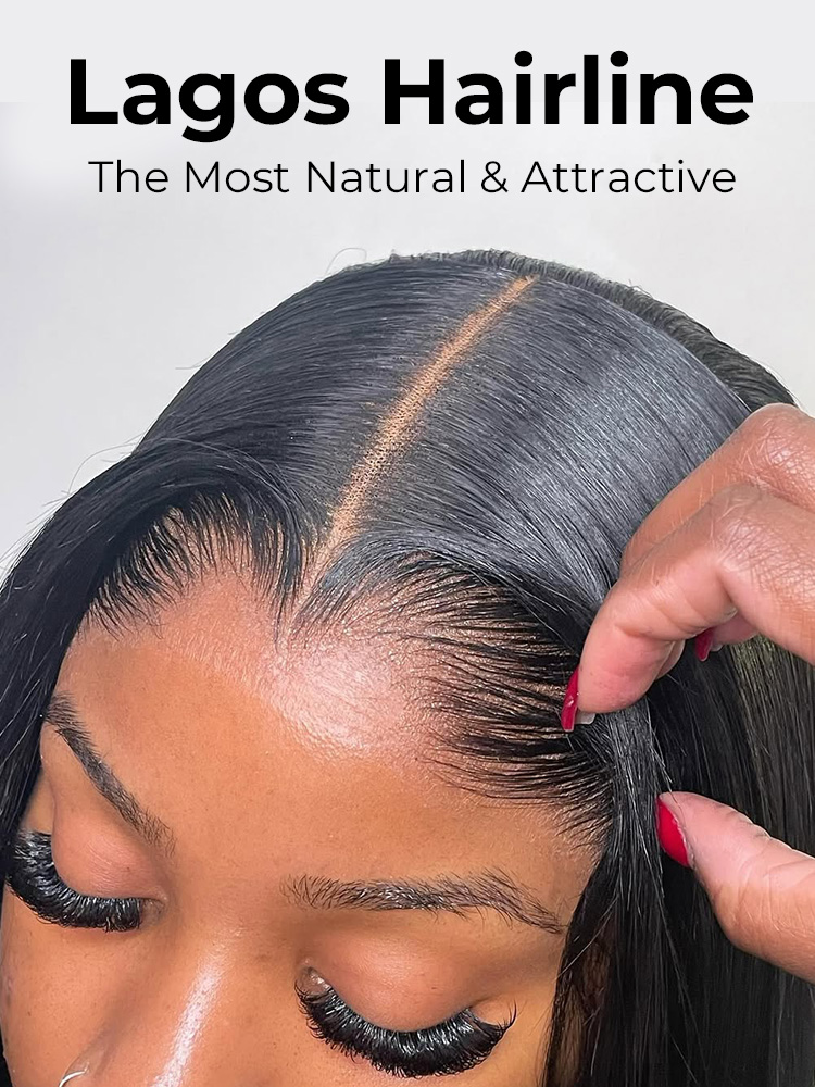 M Shaped Hairline Straight Wig