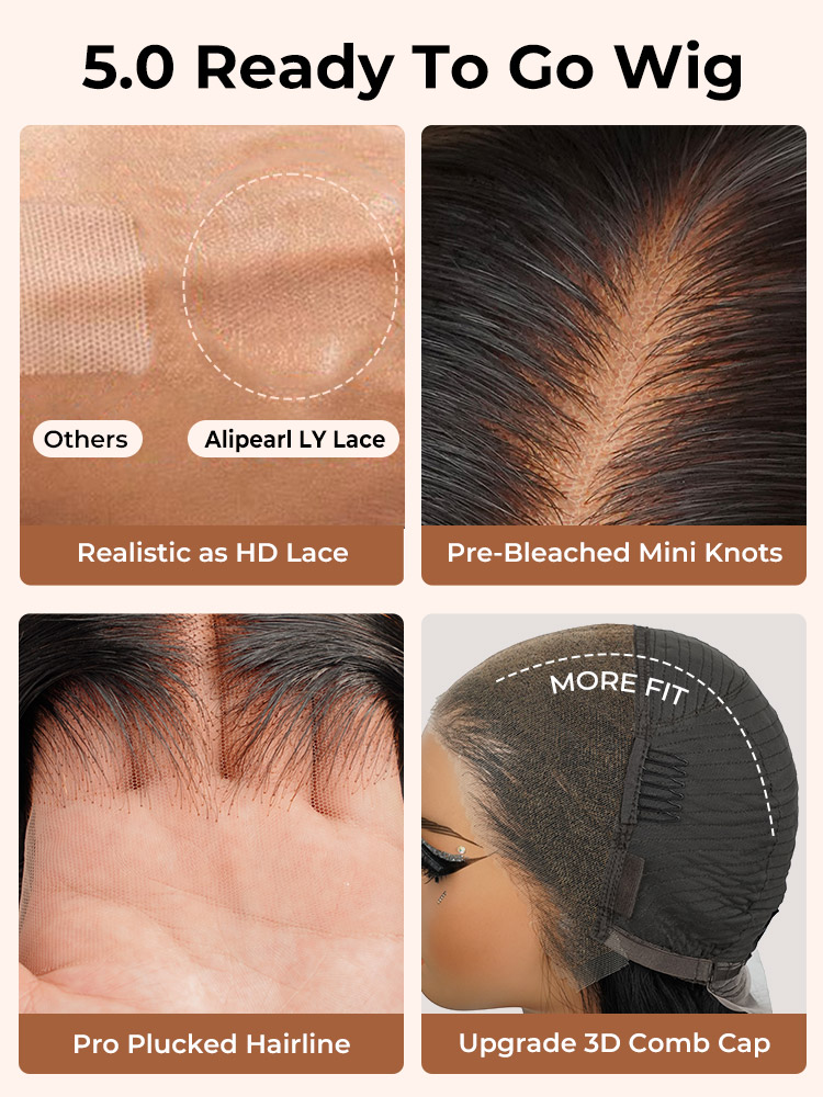 Glueless Pre Cut  Body Wave Wig