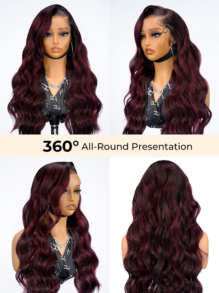Red Burgundy Lace Front Wig