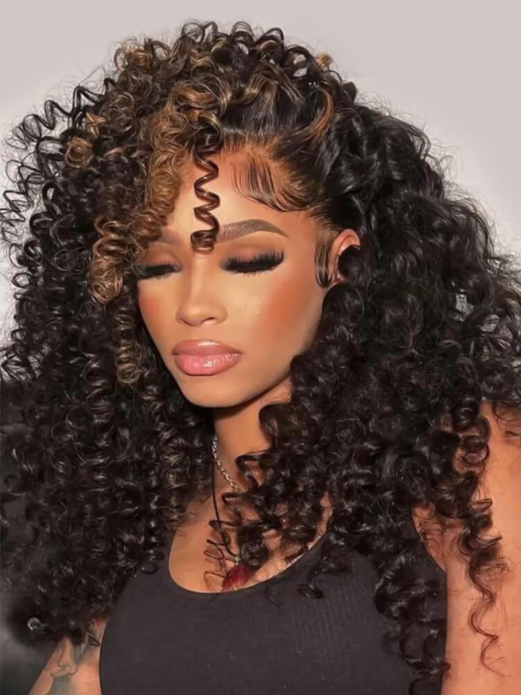 13x4 lace frontal wig Skunk stripe human hair