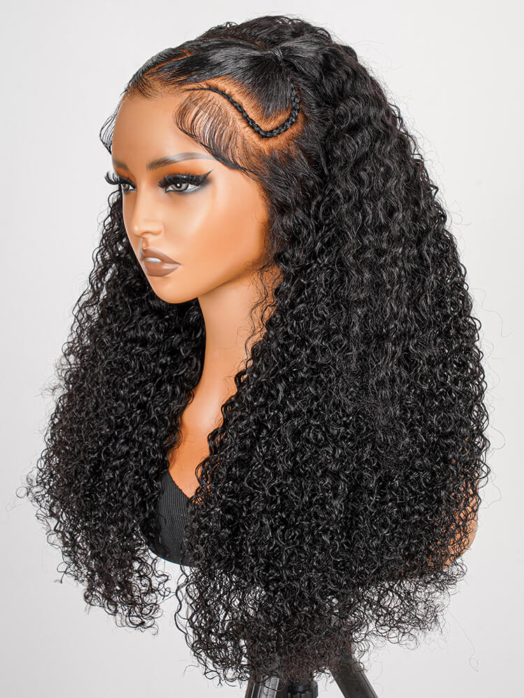 Zig Zag Part Human Hair  Wig