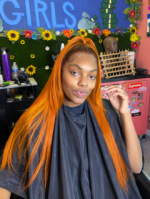 This wig takes great to color and the...