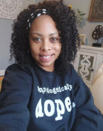 18" Jerry Curl headband wig. She is a...