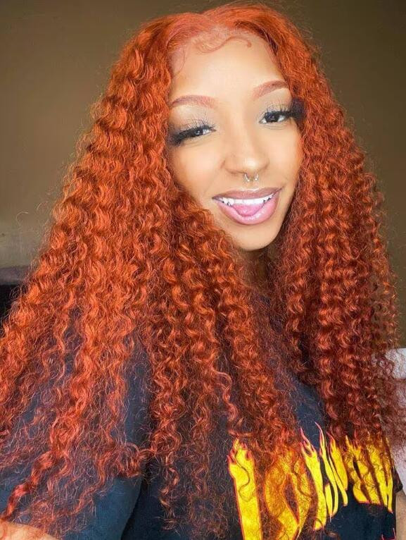 Ginger Wigs Pre Plucked Ginger Lace Front Wigs Human Hair For Sale ...