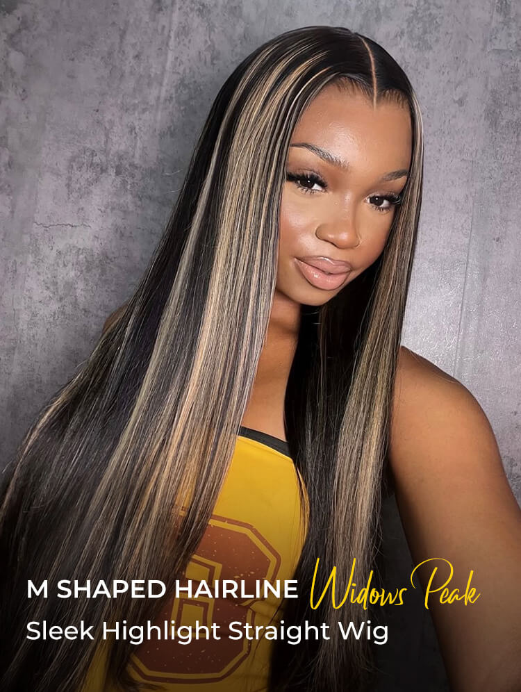m-shaped hairline straight wig