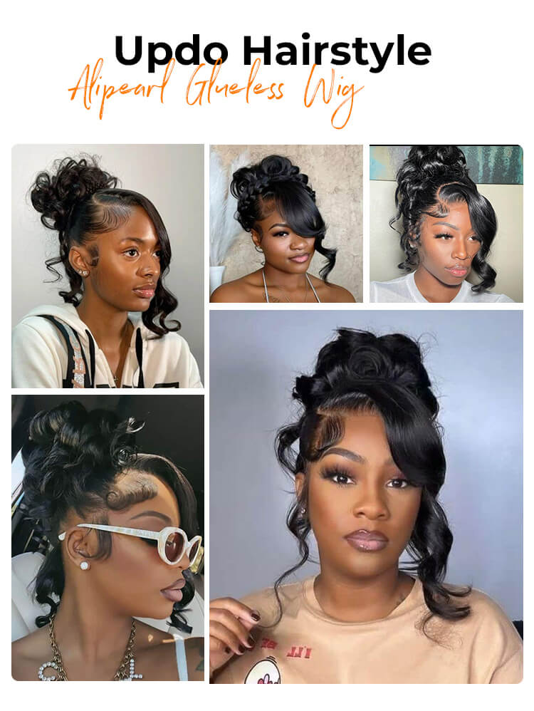 pre styled body wave glueless wig