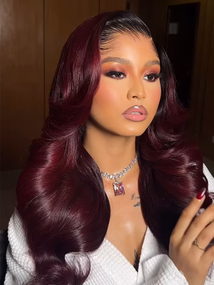 colored body wave wig