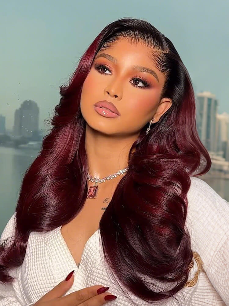 side part lace front wig