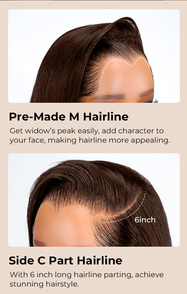 side part lace front wig