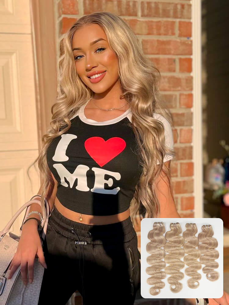 Durable P18/613 Blonde Balayage Highlight Bundles