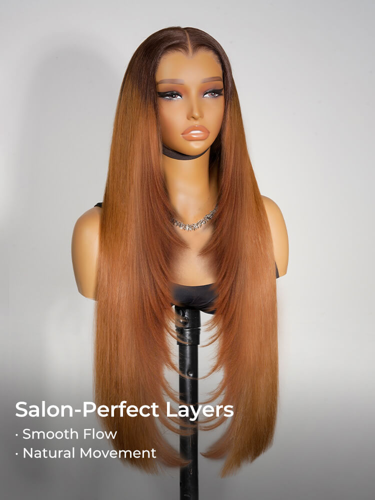layered cut honeyred bliss wig