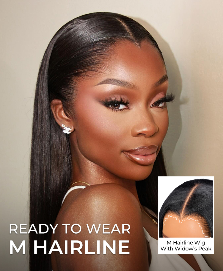 straight lace closure wig with drawstring