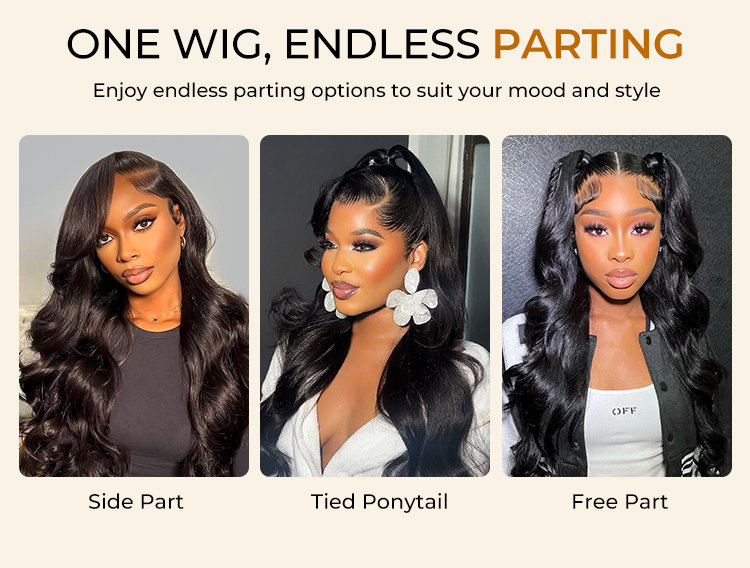 free parting breathable lace front wig