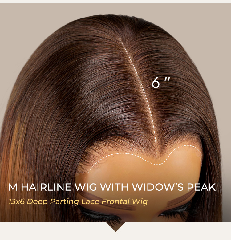 m hairline straight wig