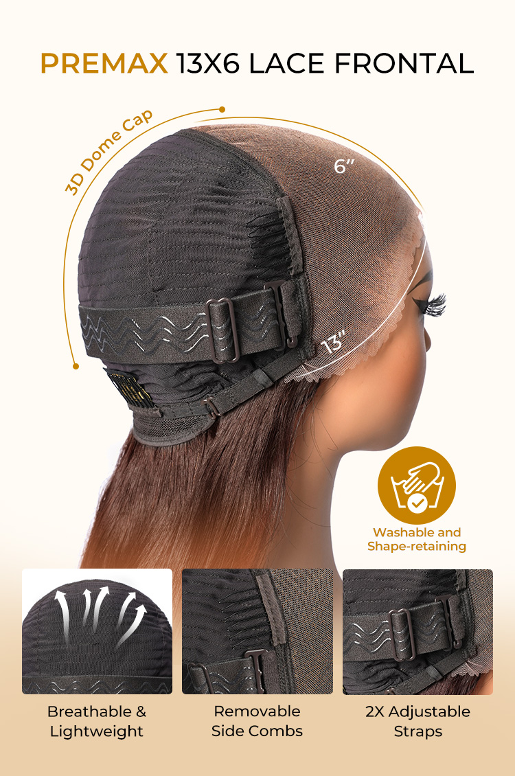 honey blonde ombre straight wig with dark roots