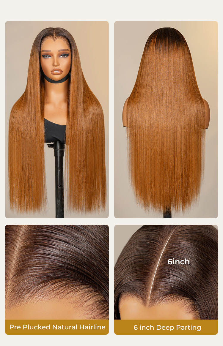 translaprent lace oreange color wig