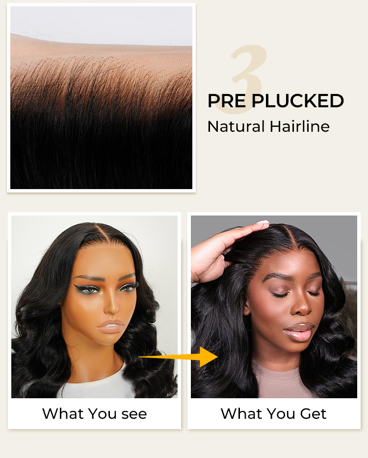 pre-plucked glueless ready to go wig