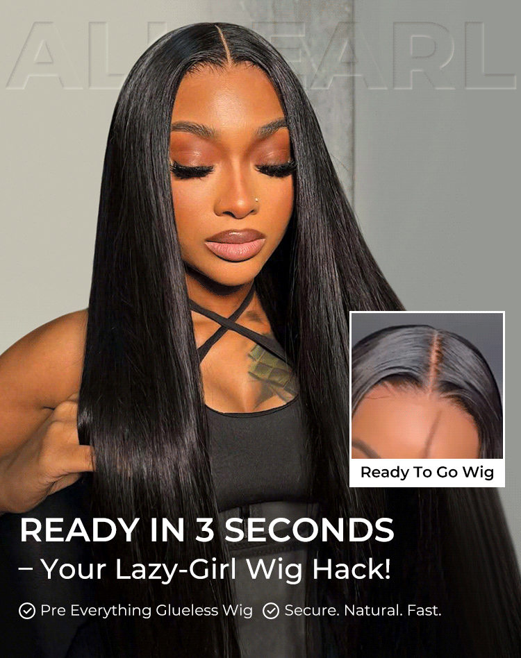 glueless straight lace front wig