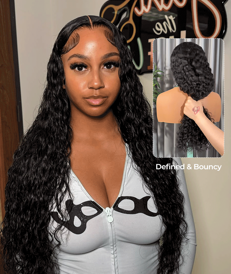 Pre-Plucked Deep Wave Glueless Wig