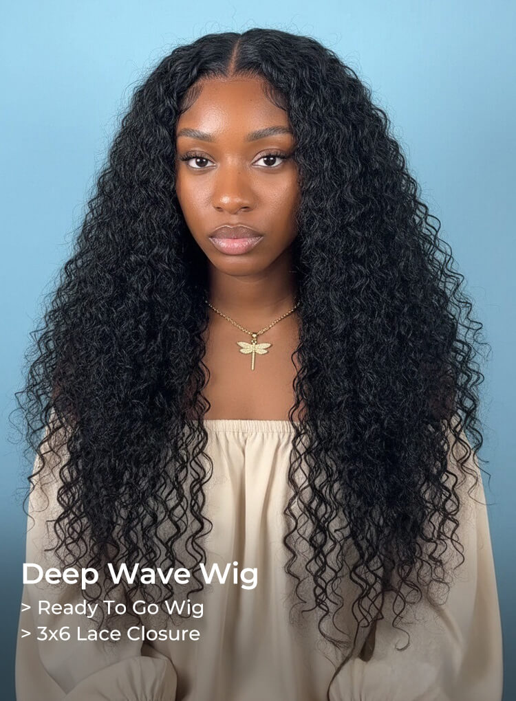 glueless deep wave wigs ready to go