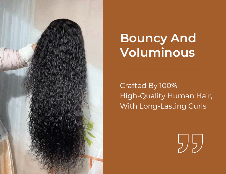 Glueless Water Wave Wig With Pre-Cut Lace