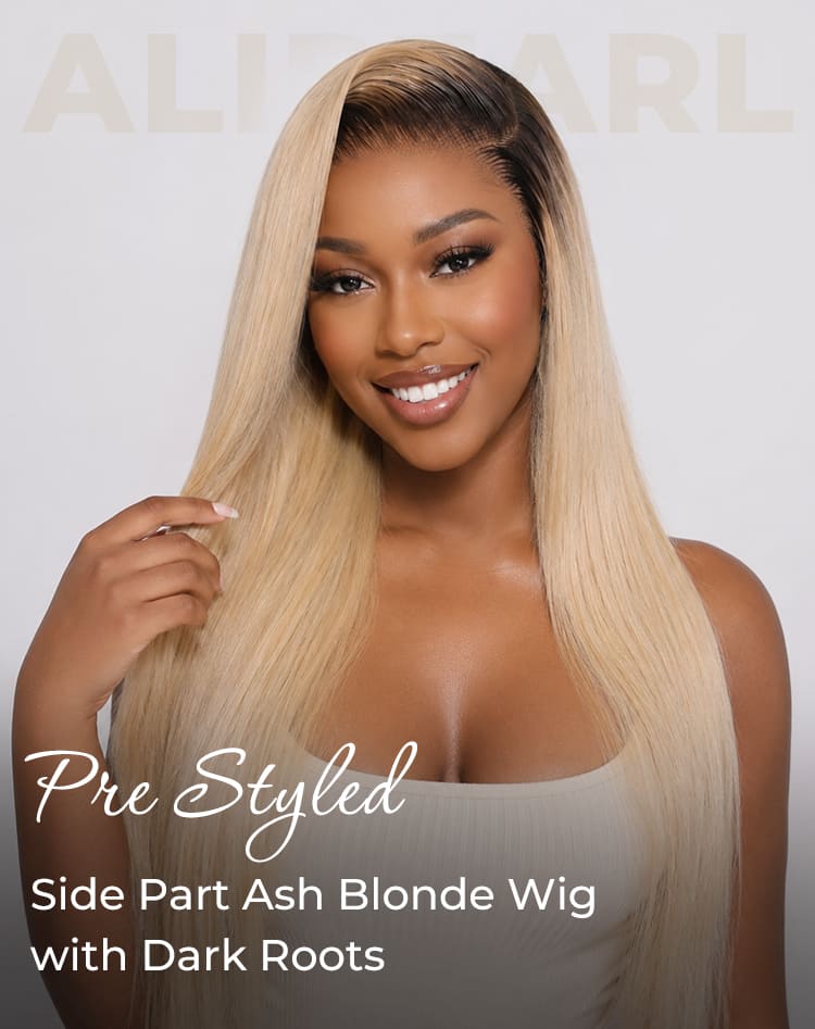 Ash Blonde with Dark Roots