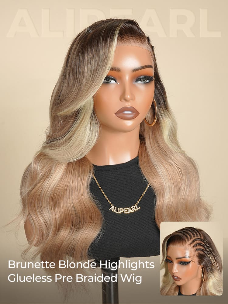 glueless pre braided wig